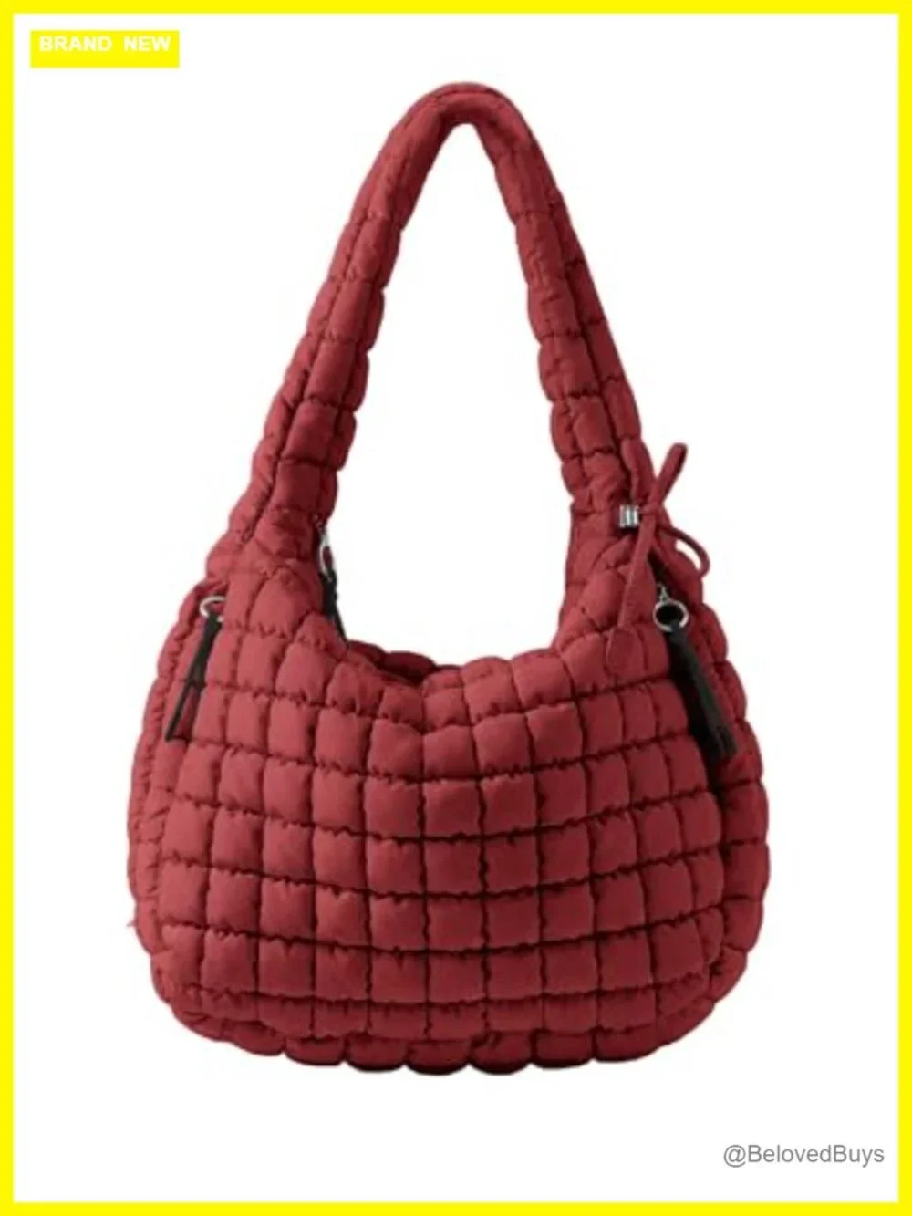 Quilted Puffer Tote Bag Nylon Crossbody Hobo Large Shoulder Bag